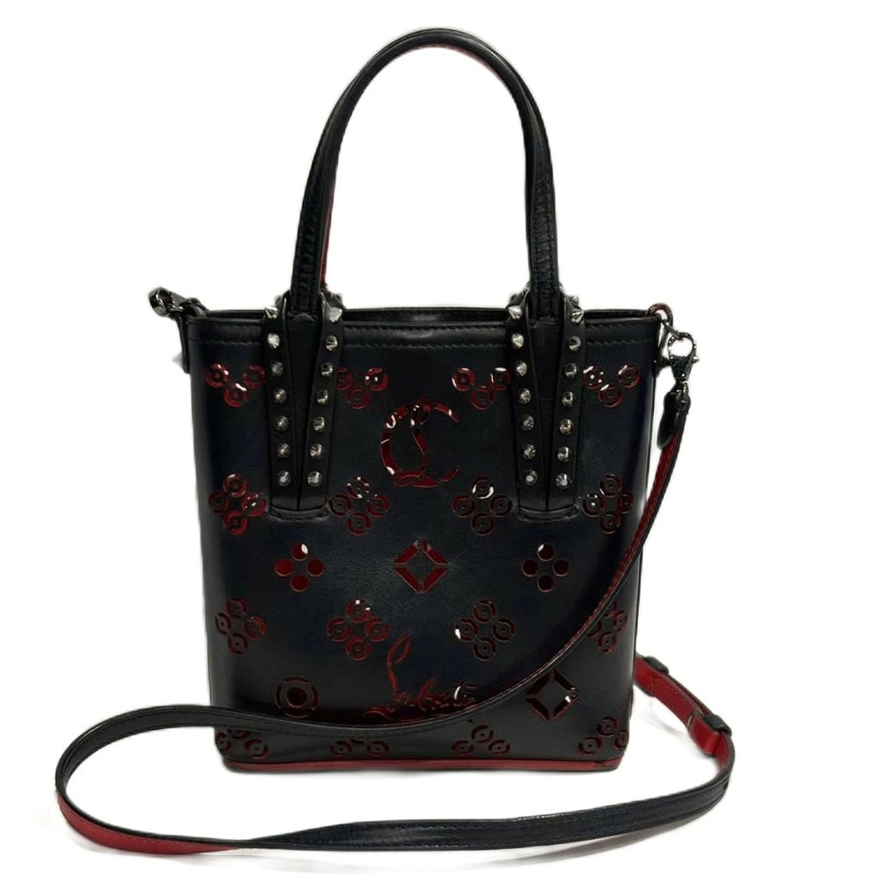 Christian Louboutin Cabata Shoulder Bag Handbag Tote Leather Black